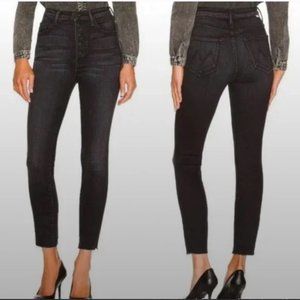 Mother The Pixie Swooner Ankle Fray in Thunder Road Jeans Size 29- Revolve